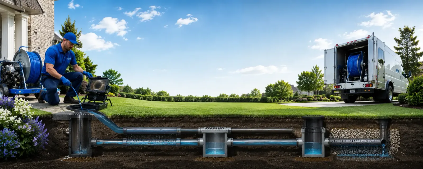 Outdoor drain cleaning information for Sharples, WV